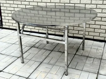 Стол Круглый из нержавеющей стали 