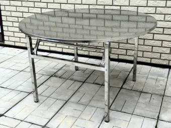 Стол Круглый из нержавеющей стали 